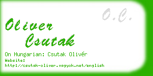 oliver csutak business card